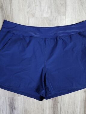 Lands End Women’s Navy Blue Swim Shorts Size 22 Beach Pool Vacation Board Shorts